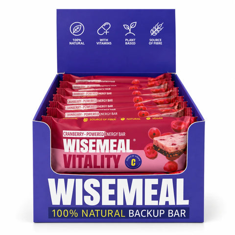 Cranberry & almond powered energy bar with vitmain C